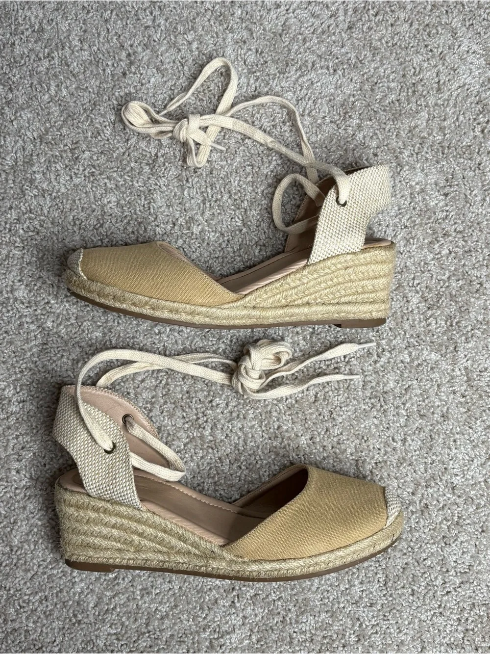 Journee Collection Monte Espadrille Wedge Sandals in Canvas